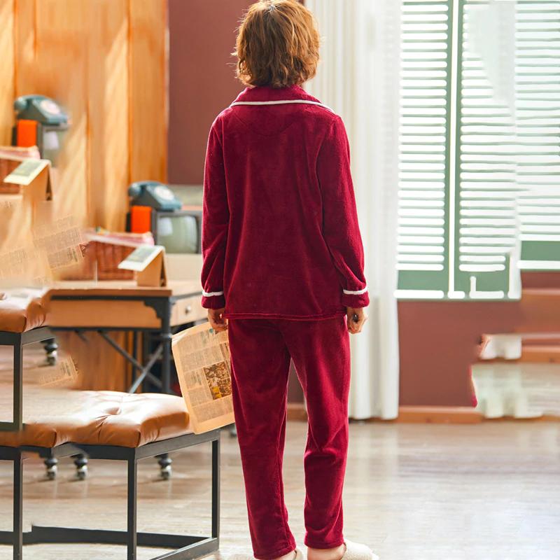 Pyjama Femme Polaire Rouge – Peignoir Avenue