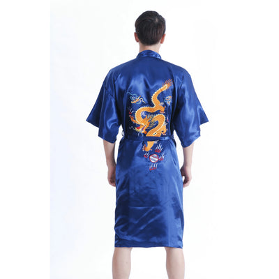 Robe de Chambre Homme Dragon Bleu
