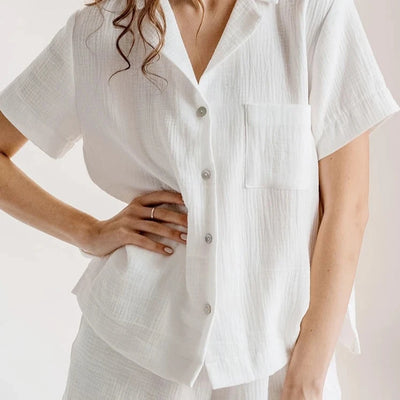Pyjashort Femme Blanc