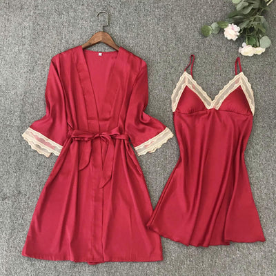 Robe de Chambre Courte Femme Rouge