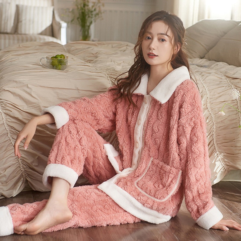 Pyjama Pilou Femme Beige – Peignoir Avenue