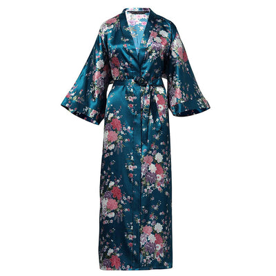 Satin Kimono Long Robe