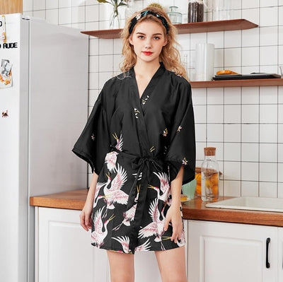 Kimono Noir Fluide