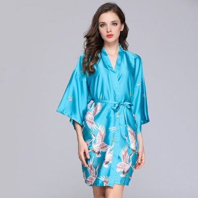 Veste Kimono Bleu Femme