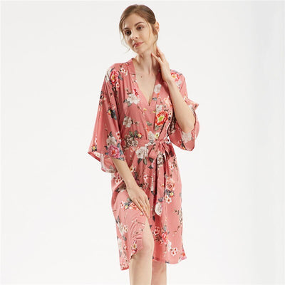 Kimono Satin Rose