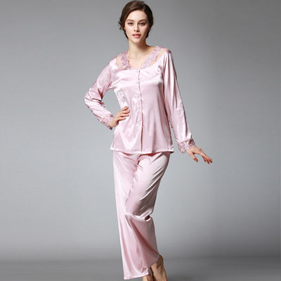 Pyjama Satin Rose Femme