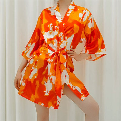 Kimono Orange Femme