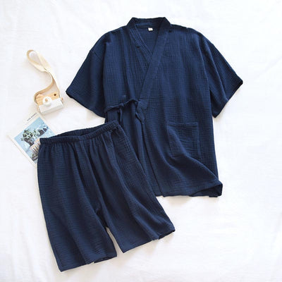 Pyjashort Kimono Bleu