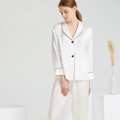 Pyjama Soie Blanc