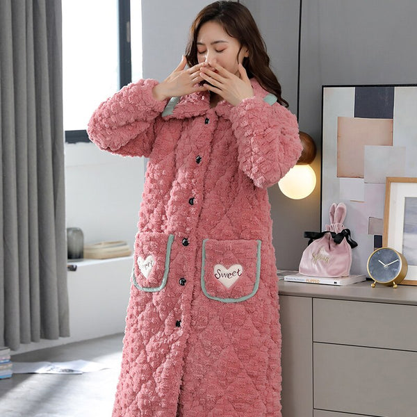 Robe de chambre femme la vie en rose sale